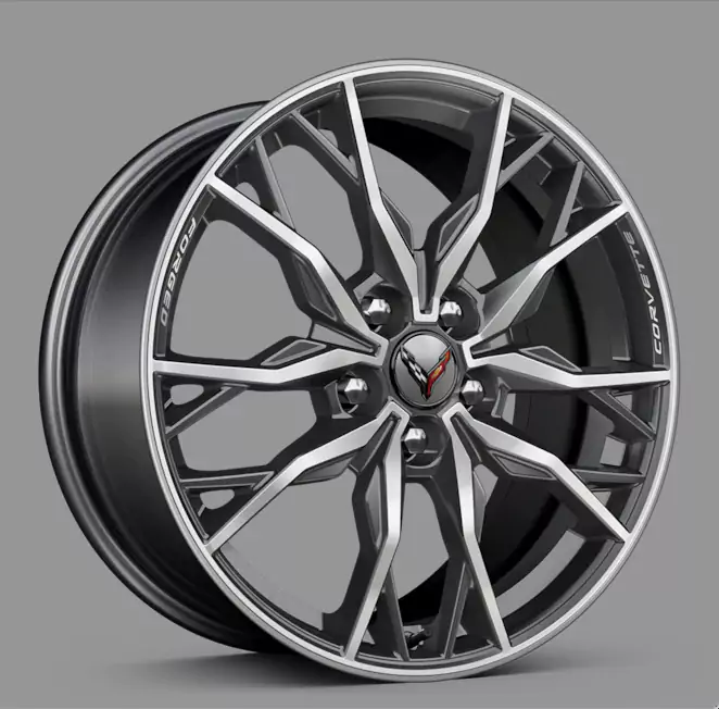 Bright machined-face forged aluminum wheels